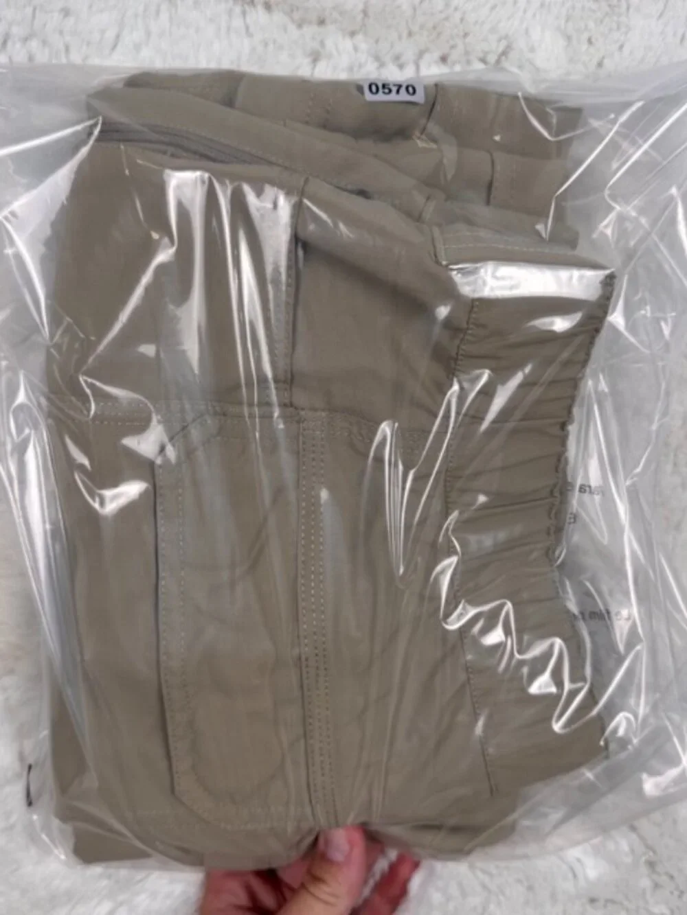 North Face Paramount Peak II Convertible Short Pants Men's Medium Beige Hiking
